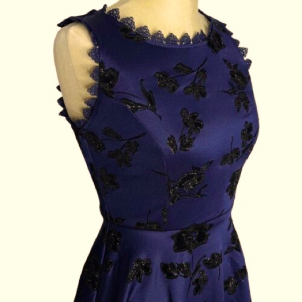CITY STUDIO Sparkly navy blue dress.